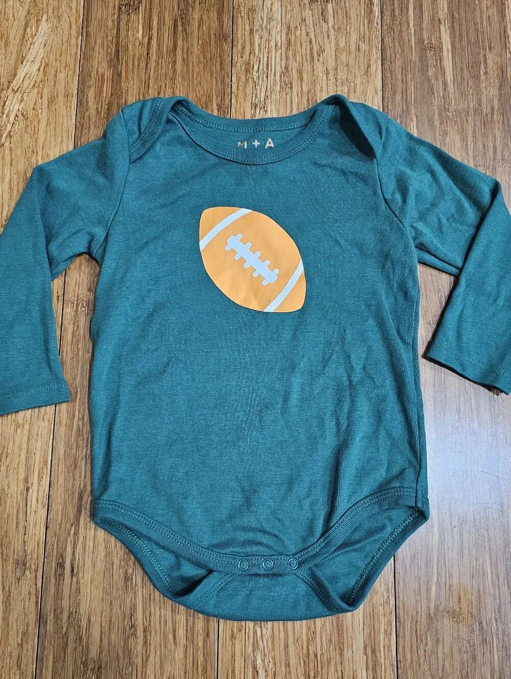 Organic Cotton Baby Football Bodysuit & Pants Set Green 18-24M Monica + Andy
